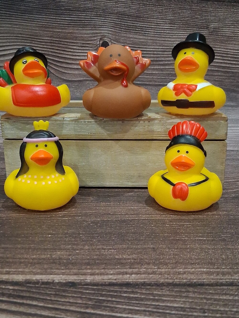 Hobby Lobby 2" Harvest Rubber Ducks Set of 5 for Jeeps/Collectors Robert Stanley